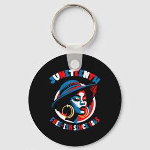 Juneteenth Women Black Freedom Day 1865 Red White Key Ring