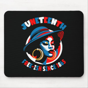 Juneteenth Women Black Freedom Day 1865 Red White Mouse Pad