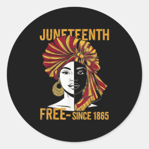 Juneteenth Women Black History Celebrate 1865 June Classic Round Sticker