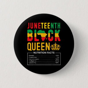 Juneteenth Women Black Queen Nutritional Facts 186 6 Cm Round Badge