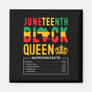 Juneteenth Women Black Queen Nutritional Facts 186 Magnet