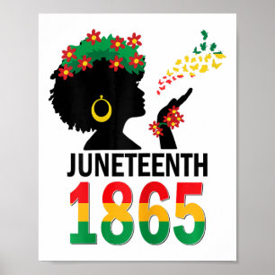 Juneteenth Women Girls Kids Flag 1865  Poster