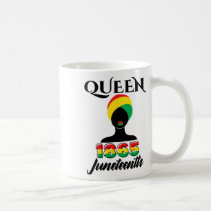 Juneteenth Women Girls Queen Afro Melanin Black Gi Coffee Mug