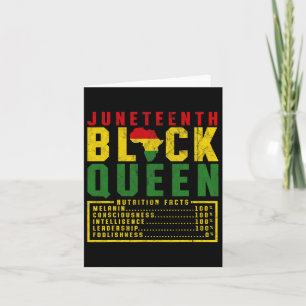Juneteenth Women's Black Queen Diet Melanin Black  Card