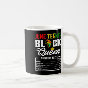 Juneteenth Womens Black Queen Nutritional Facts Fr Coffee Mug
