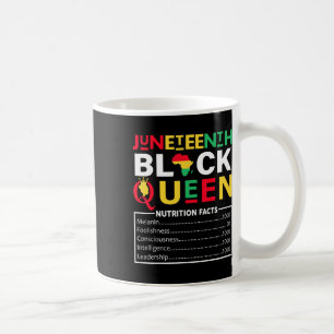 Juneteenth Womens Black Queen Nutritional Facts Fr Coffee Mug