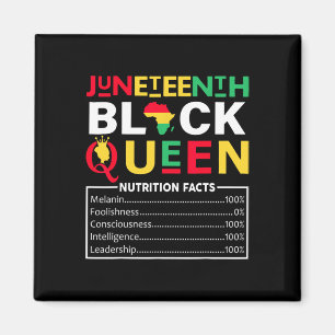 Juneteenth Womens Black Queen Nutritional Facts Fr Magnet