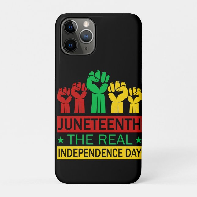 Juneteenth Word Art Pan Africa Colours  Case-Mate iPhone Case (Back)