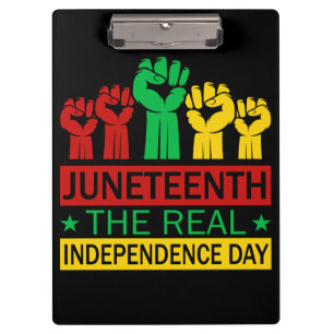 Juneteenth Word Art Pan Africa Colours Clipboard