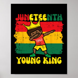 Juneteenth Young King Dab 1865 African Toddler Boy Poster