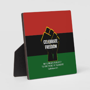 Juneteeth CELEBRATE FREEDOM Customisable Scripture Plaque
