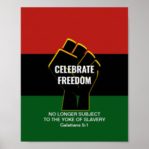 Juneteeth CELEBRATE FREEDOM Customisable Scripture Poster