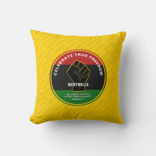 Juneteeth CELEBRATE TRUE FREEDOM Cushion