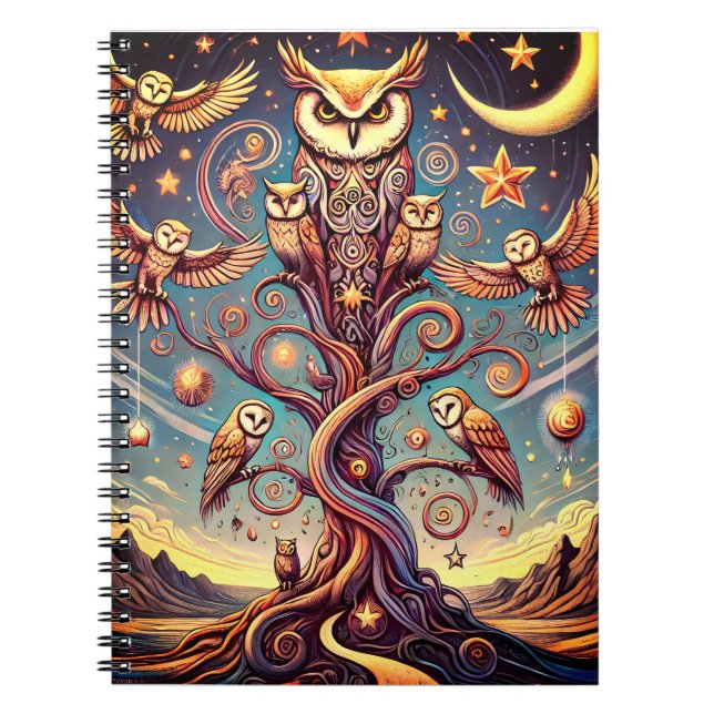 Jung Inspired Owl  Notebook (Front)