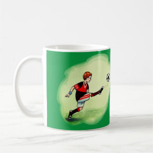 Junge Fußballspieler mit Ball Coffee Mug