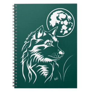 junger träumender Wolf Notizheft Notebook