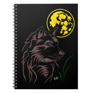 junger träumender Wolf Notizheft Notebook