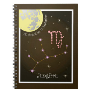 Jungfrau 23. August bis 23. September Notizheft Notebook