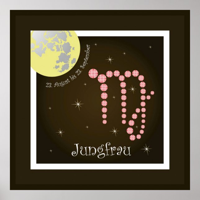 Jungfrau 23. August bis 23. September Poster (Front)