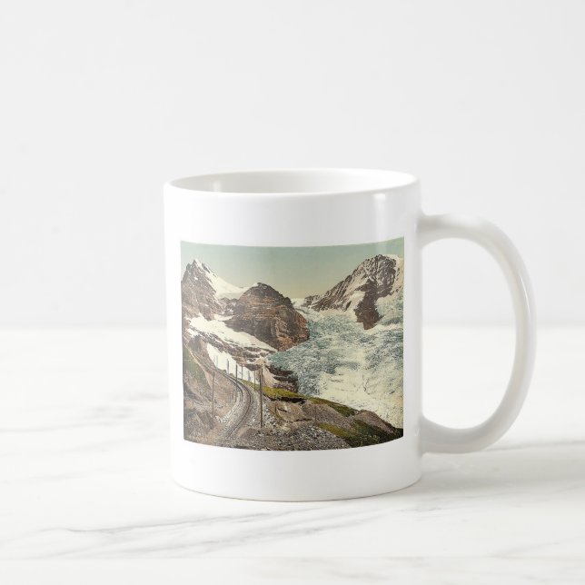 Jungfrau, railroad, Eiger and Monch, with Eiger Gl Coffee Mug (Right)