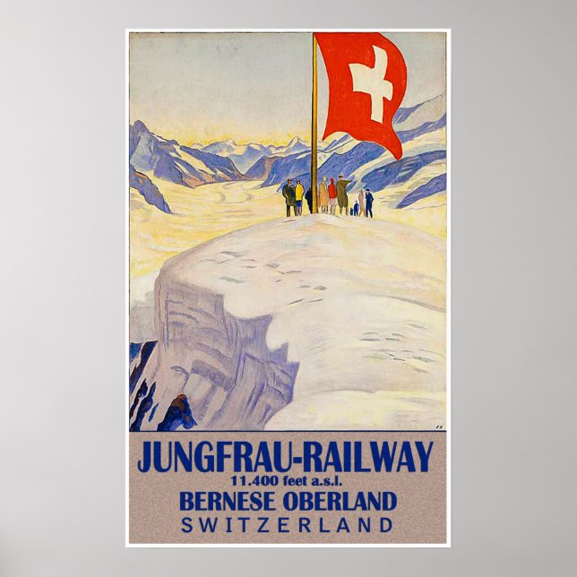 Jungfrau Railway, Bernese Oberland, Switzerland Poster (Front)
