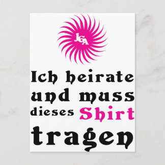 junggesellenabschied / hochzeit postcard