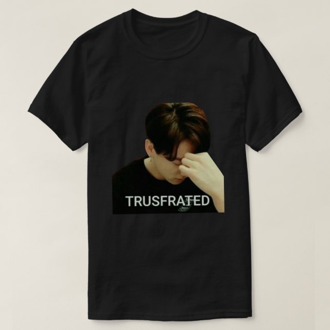 jungkook is so TRUSFRATED!!! Sticker T-Shirt (Design Front)