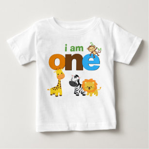 Jungle 1st Birthday Tshirt Toddler Baby Kid