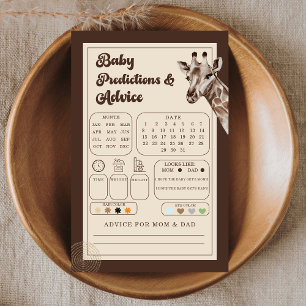 Jungle Adventure Giraffe Baby Predictions & Advice