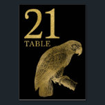 Jungle African Animal Parrot Table Number Card 21<br><div class="desc">Jungle African Animal Parrot Table Number Card 21 Glitter Look.  A perfect table number card for an African wedding or jungle theme wedding.  Look for more in this series under the collection Jungle African Animals Wedding</div>