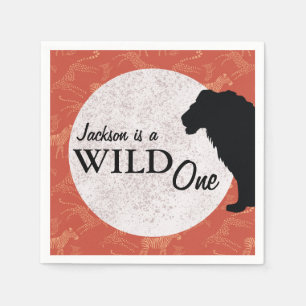 Jungle African Safari Lion Wild One Napkin