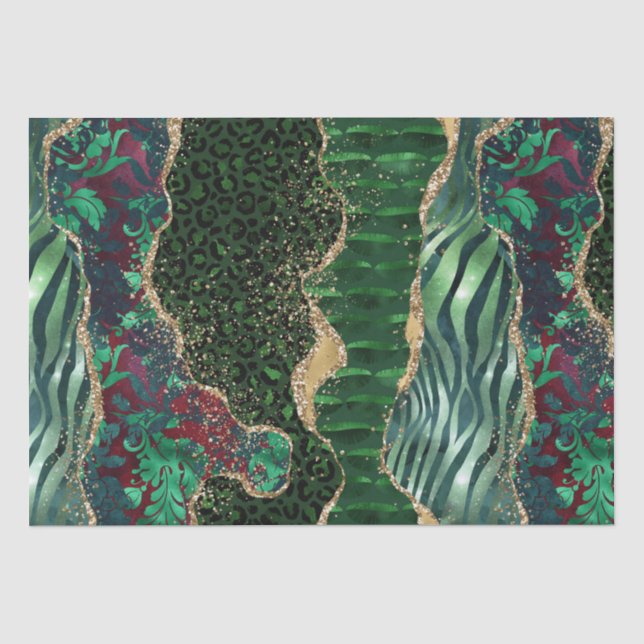 Jungle Agate | Animal Print Geode Pattern Tissue Paper (Front)