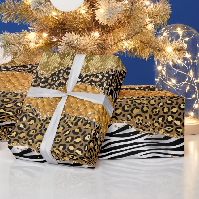 Jungle Agate | Luxe Animal Texture Pattern Wrapping Paper (Holidays)