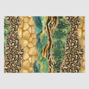 Jungle Agate   Wild Glam Texture Pattern Tissue Paper