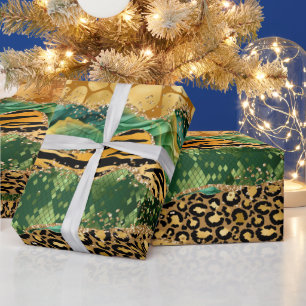 Jungle Agate Wild Glam Texture Pattern Wrapping Paper