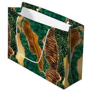 Jungle Agate Wild Luxe Animal Pattern Large Gift Bag