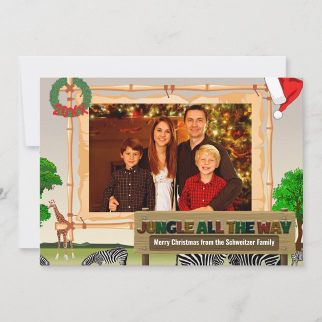 Jungle All The Way Christmas Card (Front)