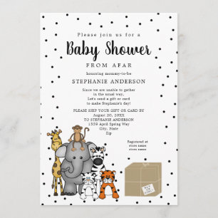 Jungle Animal Baby Shower from afar Invitation