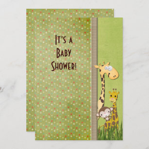 Jungle Animal Baby Shower Invitation