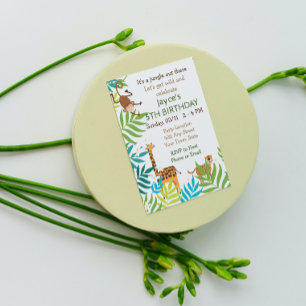 Jungle Animal Birthday Invitation