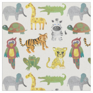 Jungle Animal Nursery Fabric