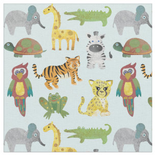 Jungle Animal Nursery Fabric