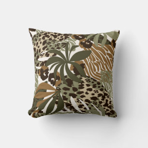 Jungle Animal Print Accent Pillow