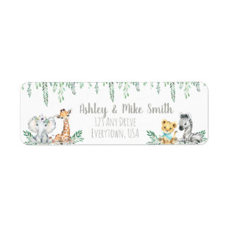 Jungle Animal Return Address Label