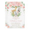 Jungle Animal Safari Pink Blush Floral Baby Shower