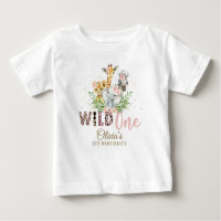 Jungle Animal Wild ONE Girl 1st Birthday Outfit 