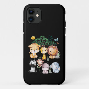 Jungle Animal Wildlife Safari Theme Forest Cute Ba iPhone 11 Case