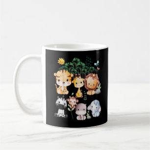 Jungle Animal Wildlife Safari Theme Forest Cute Ba Coffee Mug