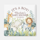 Jungle Animals  Baby Shower Favour  Magnet