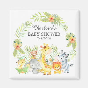 Jungle Animals Baby Shower Favour  Magnet